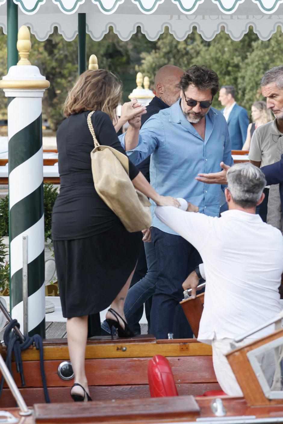 VENICE, ITALY - SEPTEMBER 07: Penelope Cruz, Javier Bardem arrive to Excelsior hotel pier during the 83rd Venice International Film Festival on September 07, 2026 in Venice, Italy. Photo by Marco Piovanotto/Abacapress.com