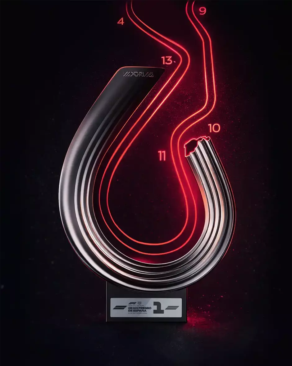 La curva da forma al trofeo que se lleva el ganador