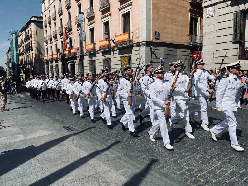 Un momento del homenaje a Álvaro de Bazán en el centro de Madrid