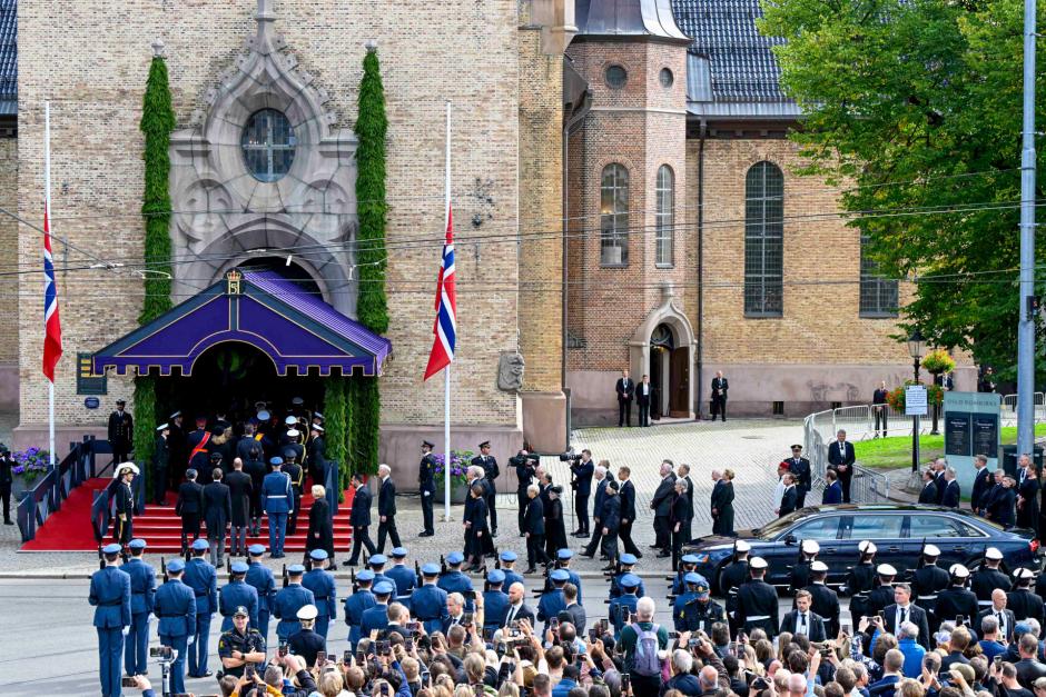 La Catedral de Oslo el día del funeral de Estado del Rey Harald V