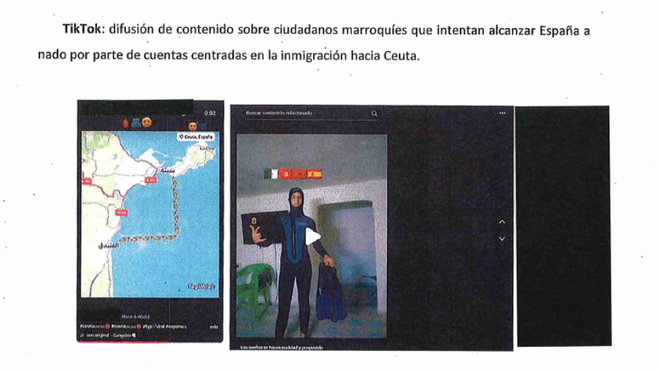 Vídeo de Tiktok en el informe de la Policía