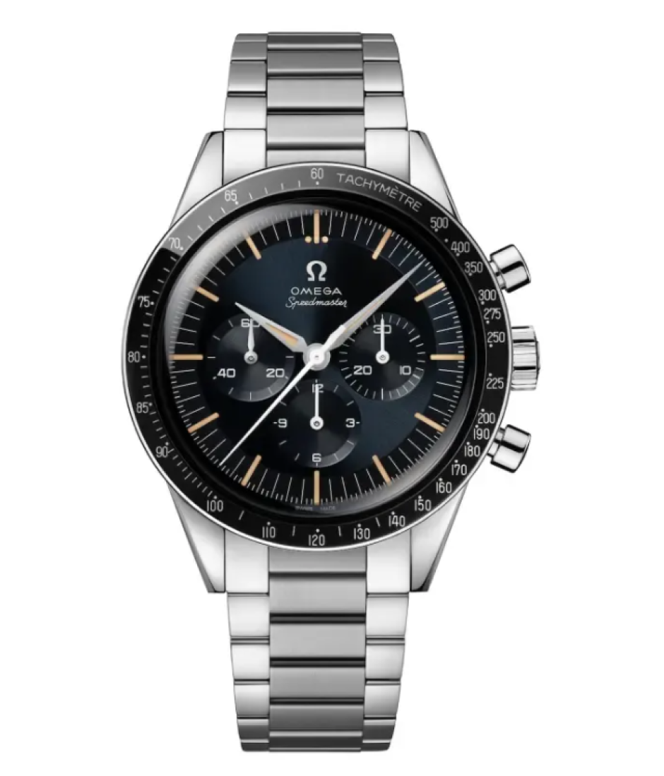 Un modelo OMEGA Speedmaster First OMEGA in Space como el que lució Clooney