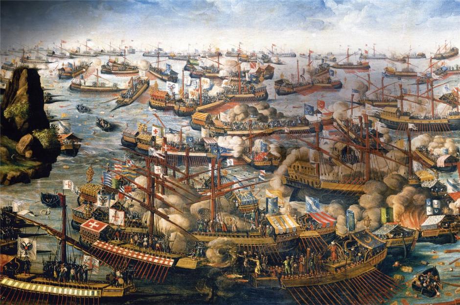 Ilustración de la batalla de Lepanto