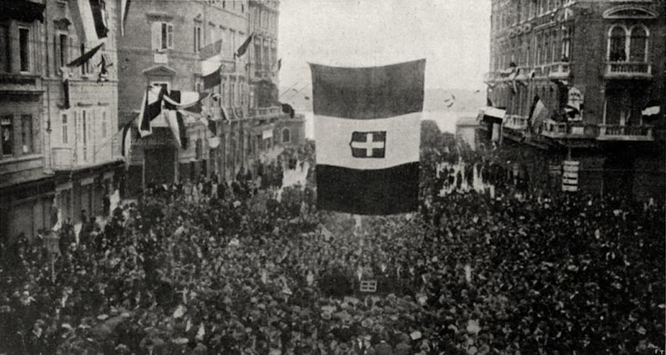 Llegada de D'Annunzio a Fiume en 1919