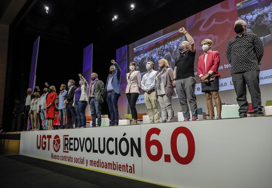Clausura del congreso de la UGT en Valencia en 2021