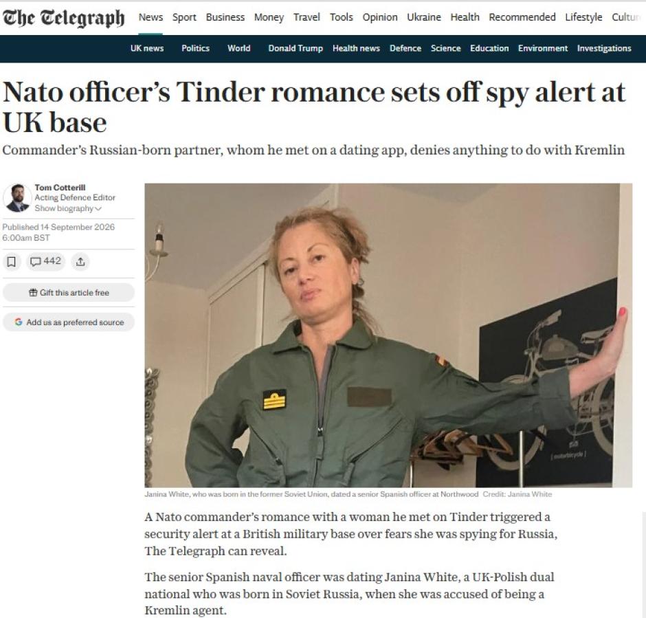 Reproducción de la información publicada por The Telegraph
