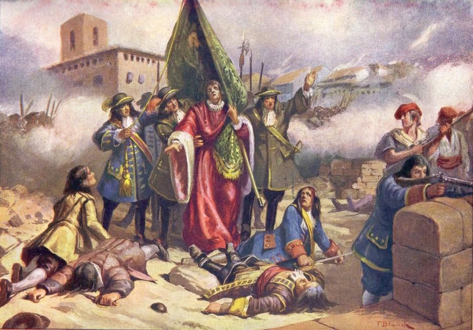 Cuadro alegórico de la caída de Barcelona