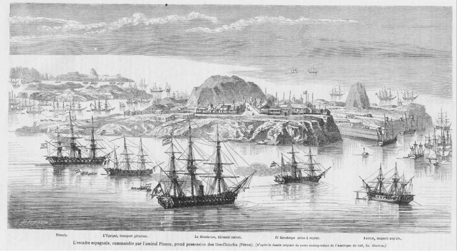 Escuadra española ante las Islas Chincha