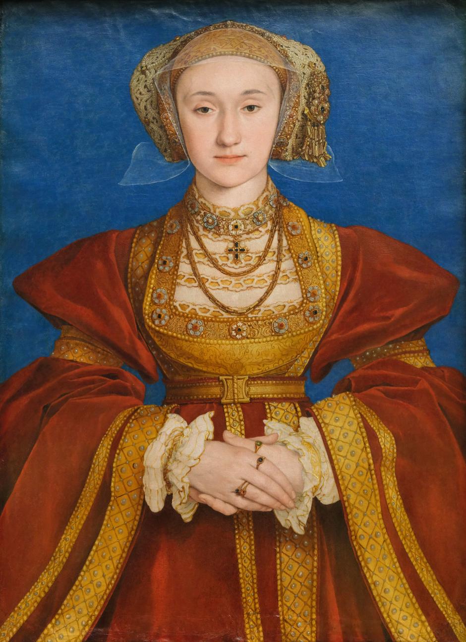 Esta imagen muestra el famoso Retrato de Ana de Cléveris, pintado por Hans Holbein el Joven en 1539 y conservado en el Museo del Louvre de París