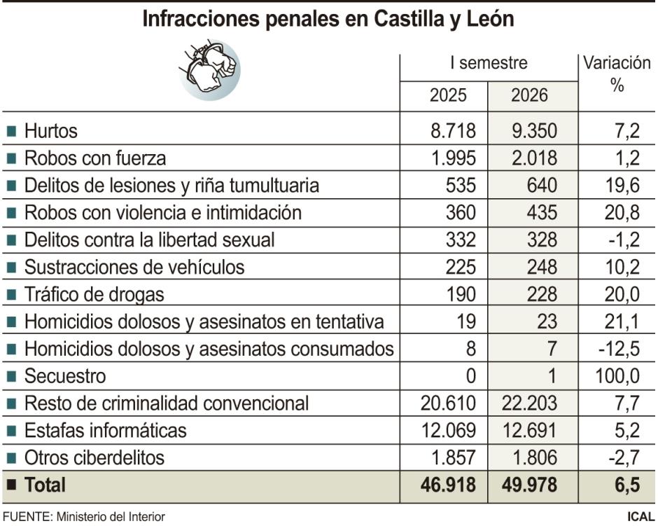Infracciones penales en Castilla y León