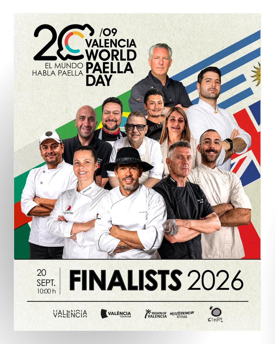 Cartel de los cocineros del concurso