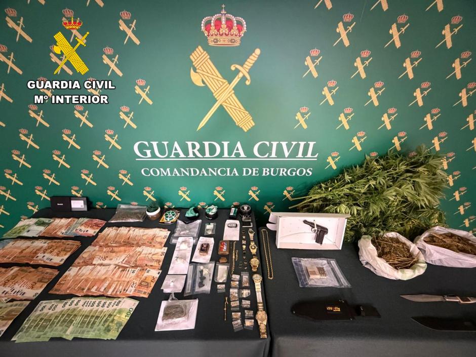 Material intervenido en una operación antidroga en Burgos