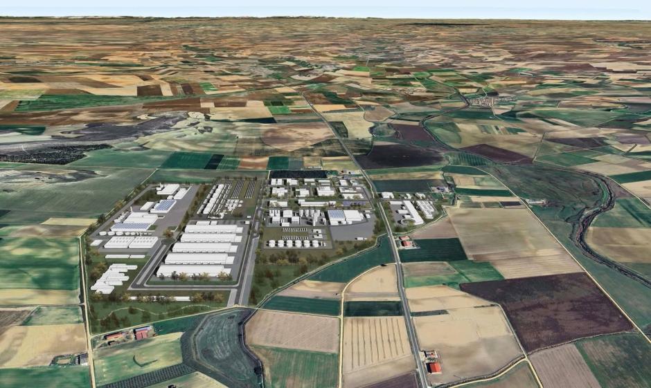 Recreación en vista aérea de Zamora Norte, 2025
