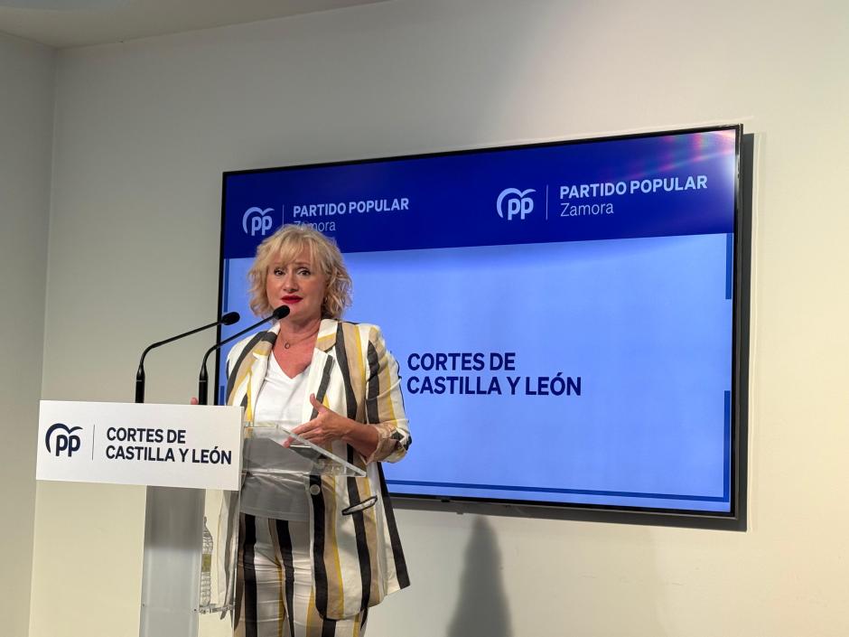 La portavoz del Grupo Parlamentario Popular en las Cortes de Castilla y León, Leticia García
