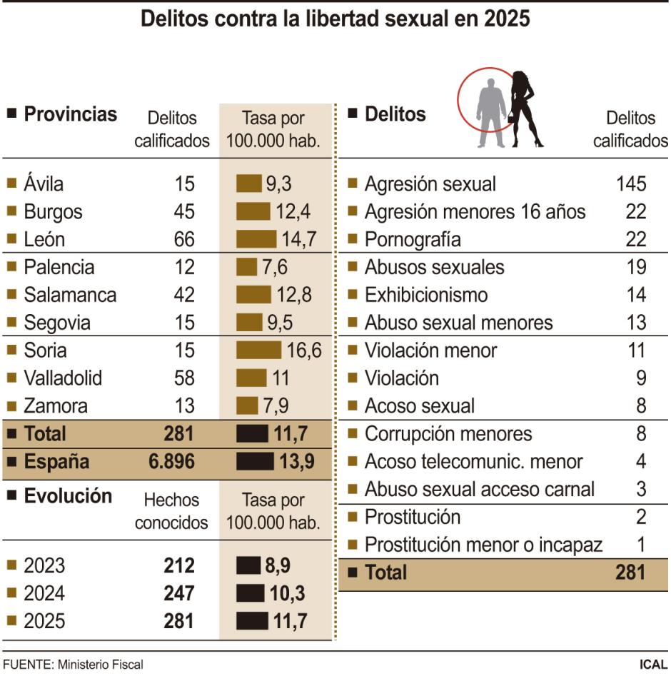 Delitos contra la libertad sexual en 2025