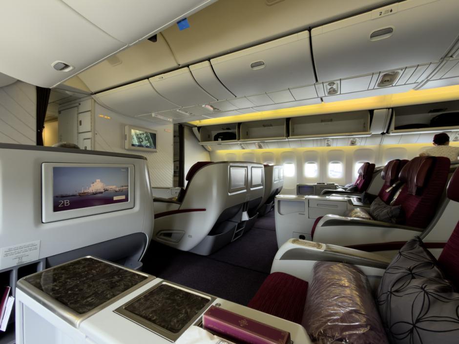 Clase Business de Qatar Airways en un Boeing 777-300ER