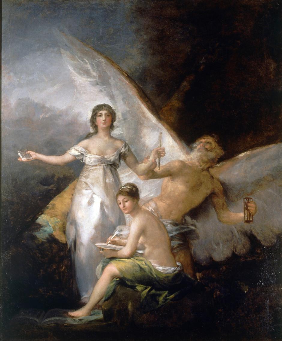 «La Verdad, el Tiempo y la Historia». Óleo sobre lienzo. Obra de Francisco de Goya