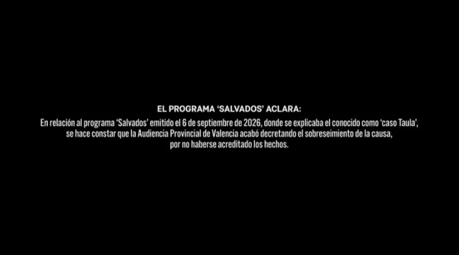 Rectificación de Salvados sobre el programa dedicado a Rita Barberá