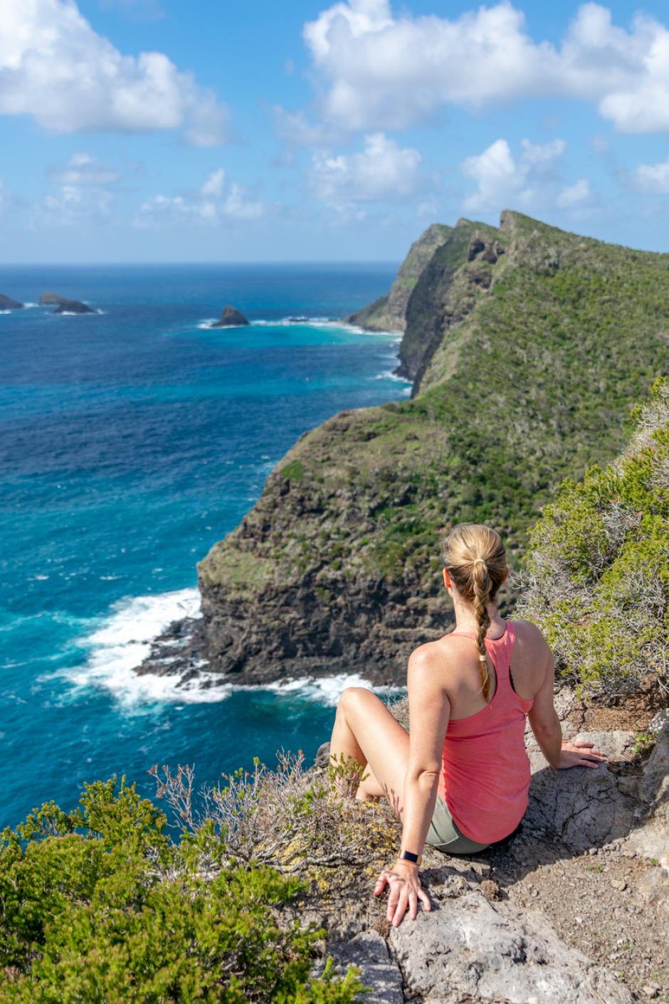 Excursionista en la isla Lord Howe