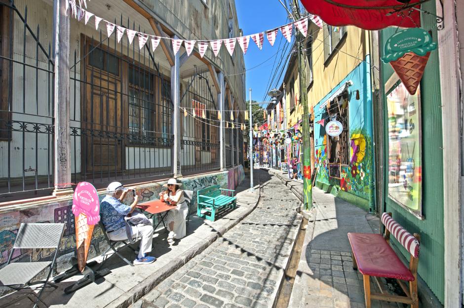 Calle con encanto en Valparaíso