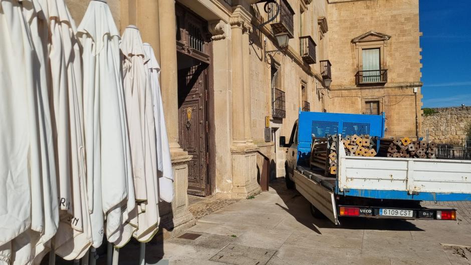 Comienzan las obras de emergencia del Palacio de los Hurtado de Mendoza, Almazán (Soria)