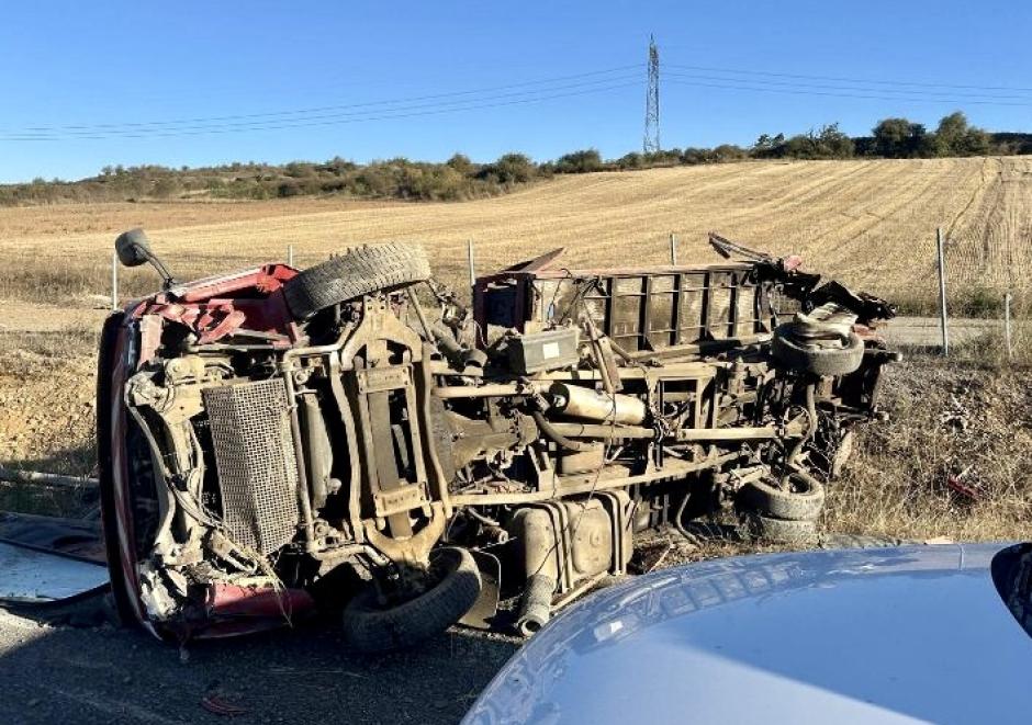 Accidente de tráfico en el kilómetro 111 de la A-67, en Aguilar de Campoo (Palencia), en el que han fallecido dos personas