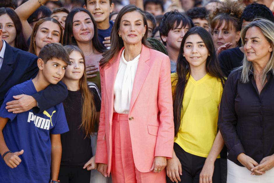 Con unos alumnos de Formación Profesional en Talavera de la Reina