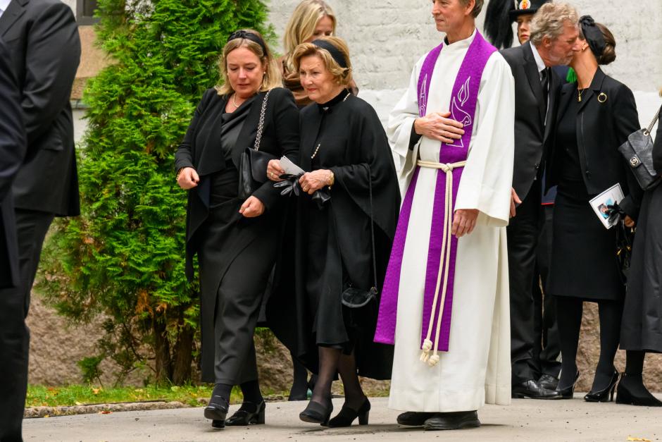 La Reina Sonia en el funeral de la Princesa Astrid de Noruega