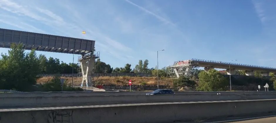 Obras del viaducto de los Tramposos, en Valladolid