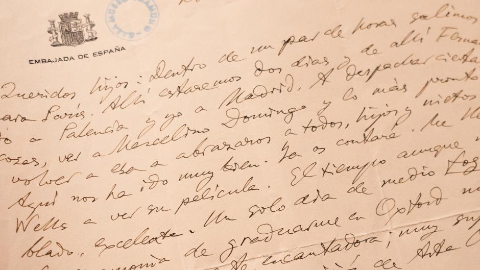 Detalle de la carta de Unamuno a Wells