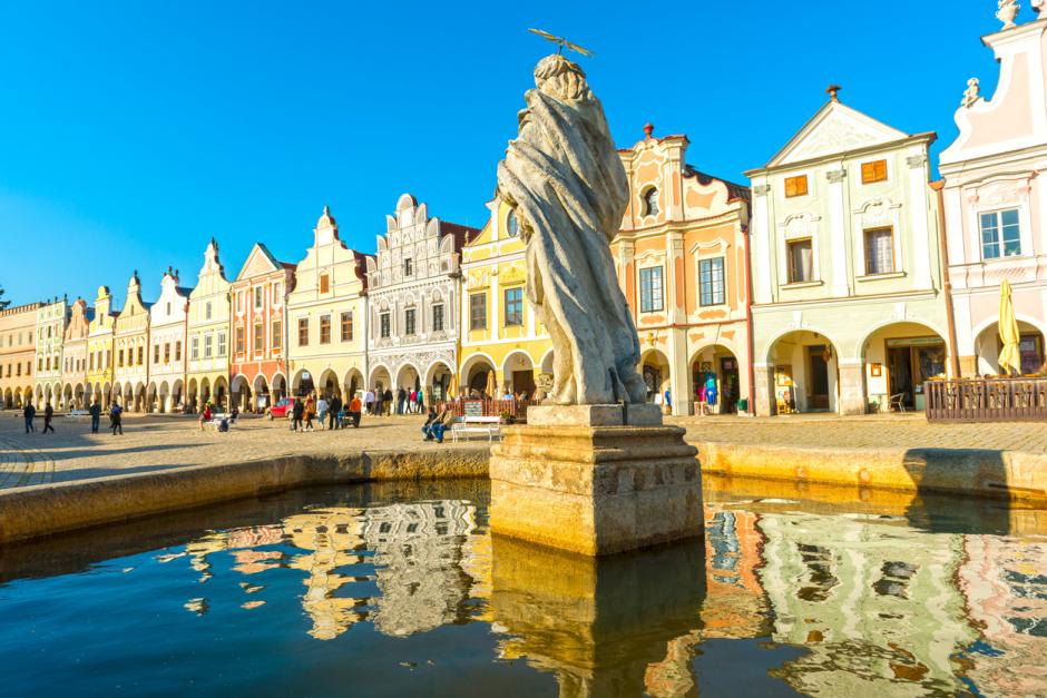 Plaza de Telč, declarada Patrimonio de la Humanidad