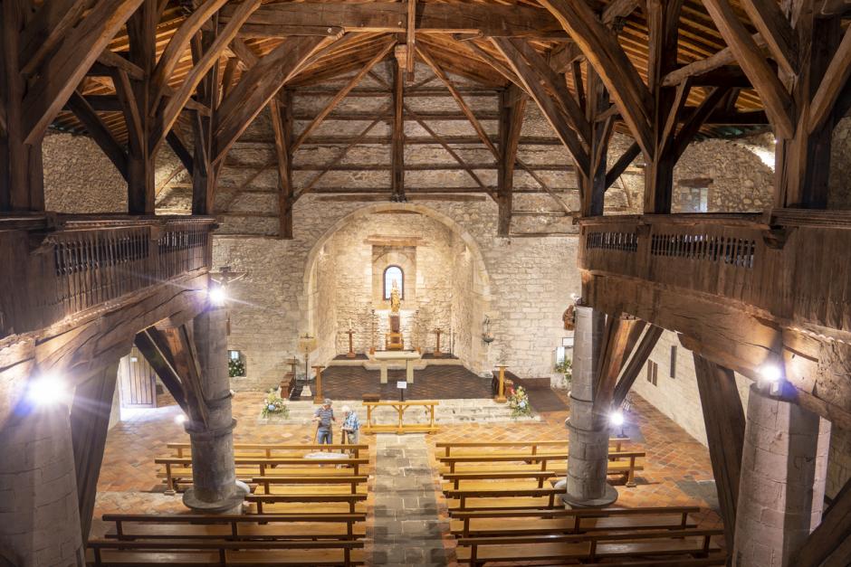 Interior de la ermita de Santa María de la Antigua en Zumárraga