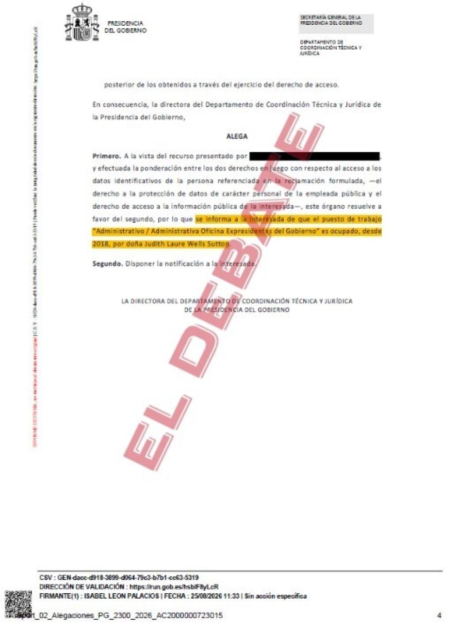 Extracto de la resolución de Presidencia de 28 de agosto