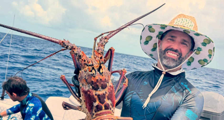 Donald Trump Jr., en una jornada de pesca en las Bahamas