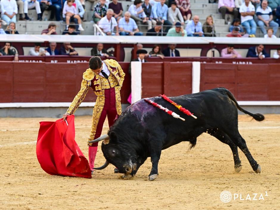 Nacho Torrejón, con el quinto de la tarde, que salió ovacionado