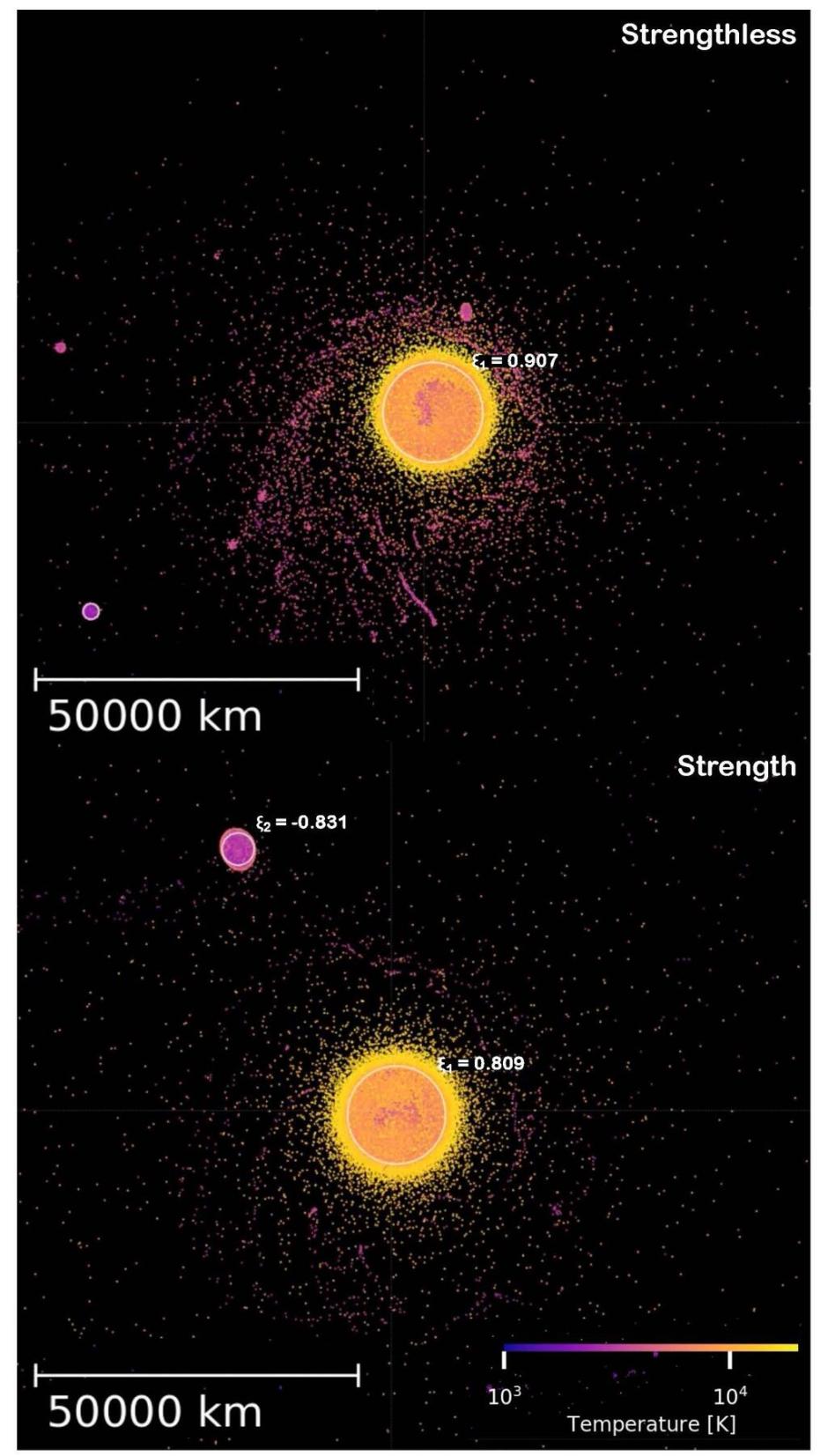 Simulaciones de cómo se formó la Luna