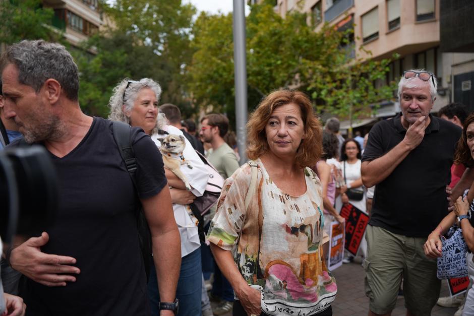 La presidenta del Congreso de los Diputados, Francina Armengol, durante una manifestación por la vivienda en Palma