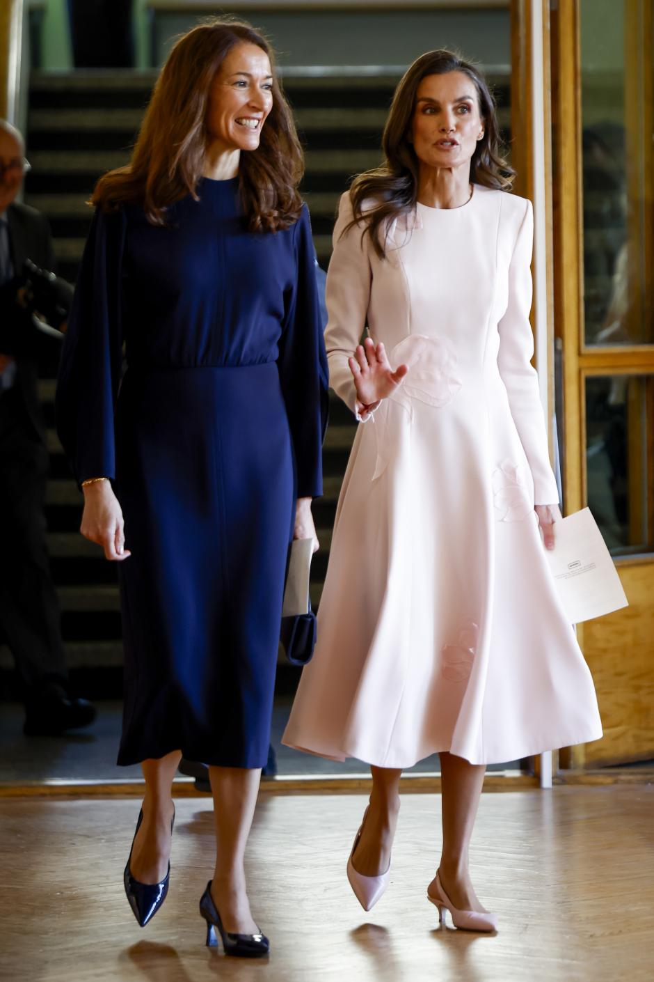 Queen Letizia and Suzanne Innes-Stubb  during a visit to Kapyla School on occasion of their State visit to Finland in Helsinki on Tuesday, 6 October 2026.