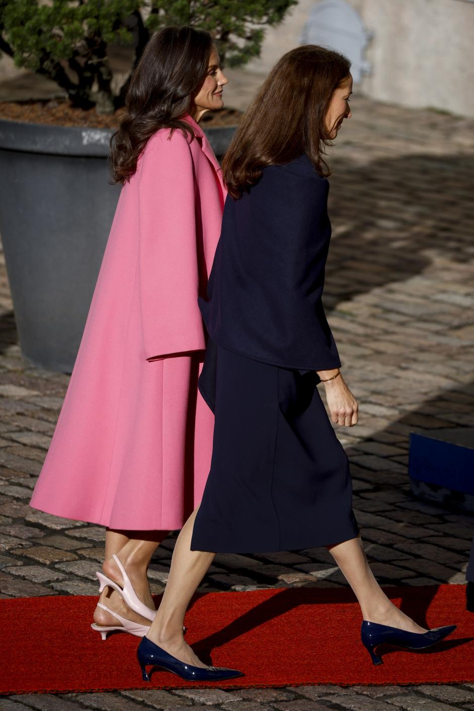 Queen Letizia and Suzanne Innes-Stubb arriving to Presidential Palace on occasion of their State visit to Finland in Helsinki on Tuesday, 6 October 2026.