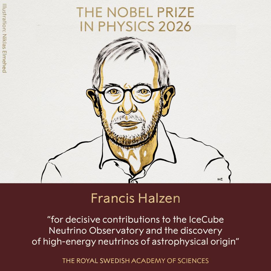 Francis Halzen, ganador dl Premio Nobel de Física 2026