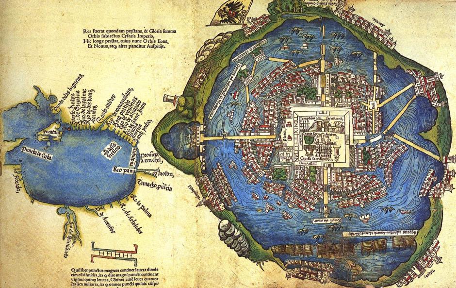 Tenochtitlan y Golfo de Mexico 1524