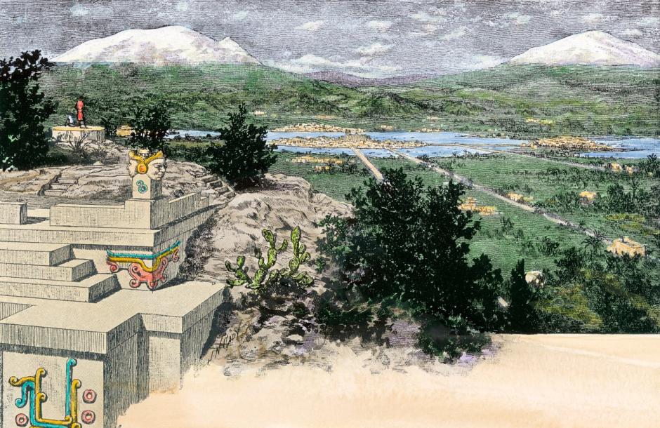 Vista de la ciudad de Tenochtitlan (o México Tenochtitlan)
