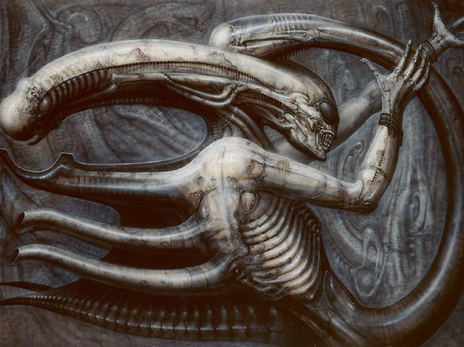 Obra de H.R. Giger, el creador de "Alien"