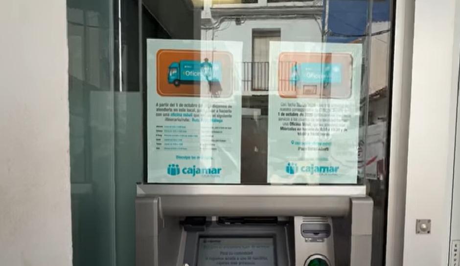 El cajero no operativo, antes de ser retirado