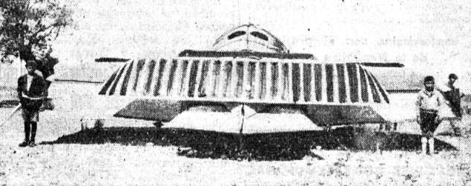 Foto del segundo prototipo del aerogenio, de Fernando Gallego