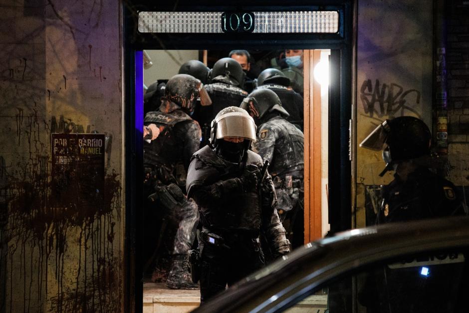 Imagen de archivo de un grupo de antidisturbios ejecutando un desahucio