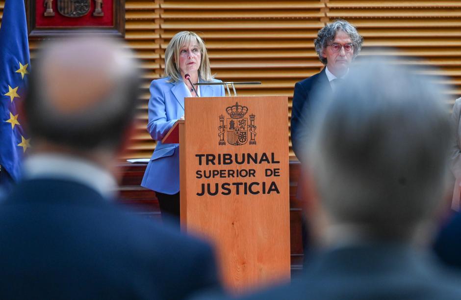 La presidente del TSJCyL, Ana del Ser, este jueves, en Burgos