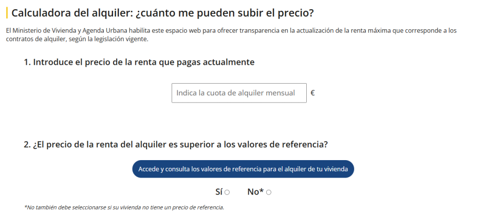 Calculadora del alquiler