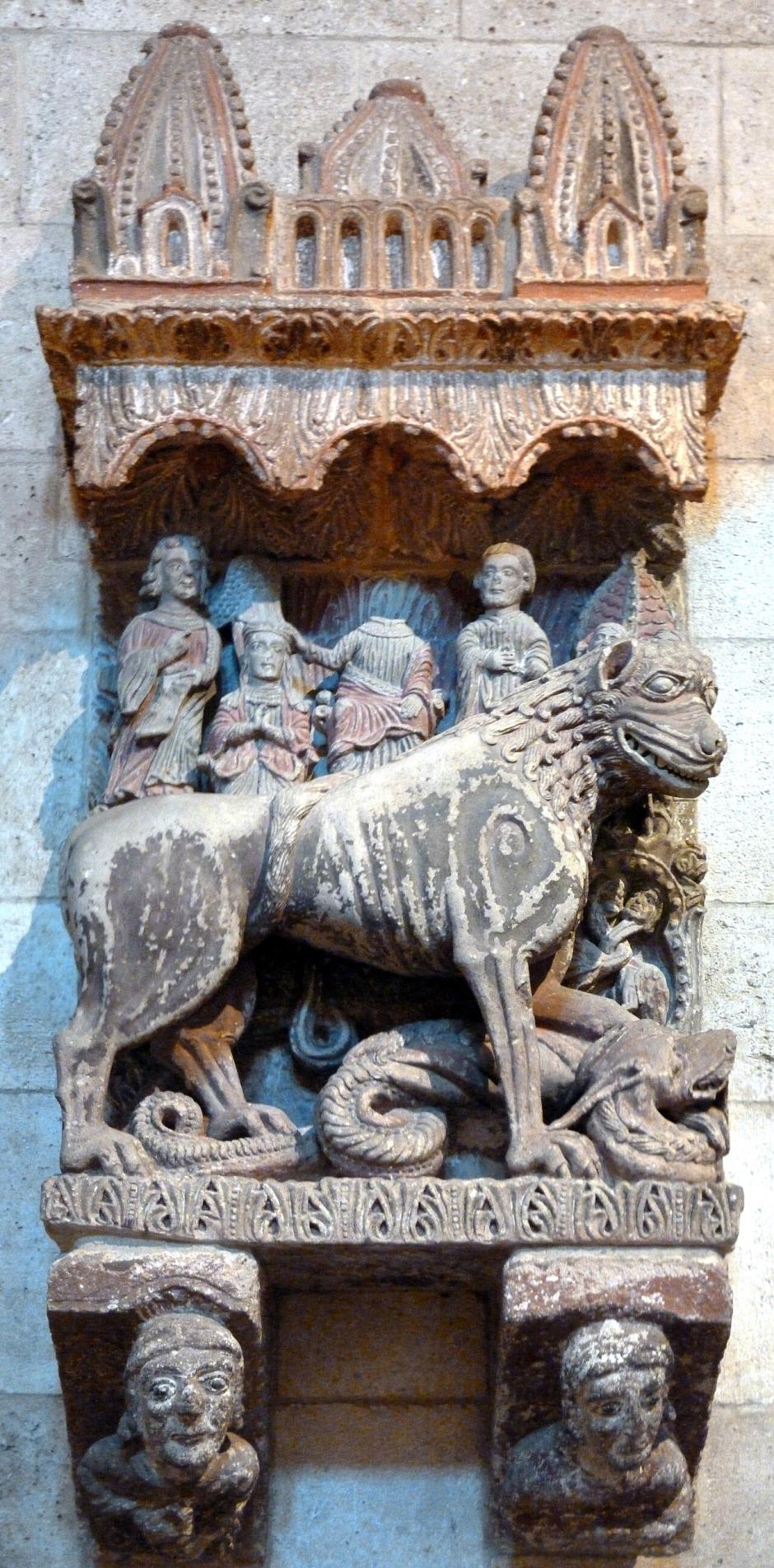 Uno de los relieves de la iglesia de San Leonardo, en Zamora, conservados en Nueva York
