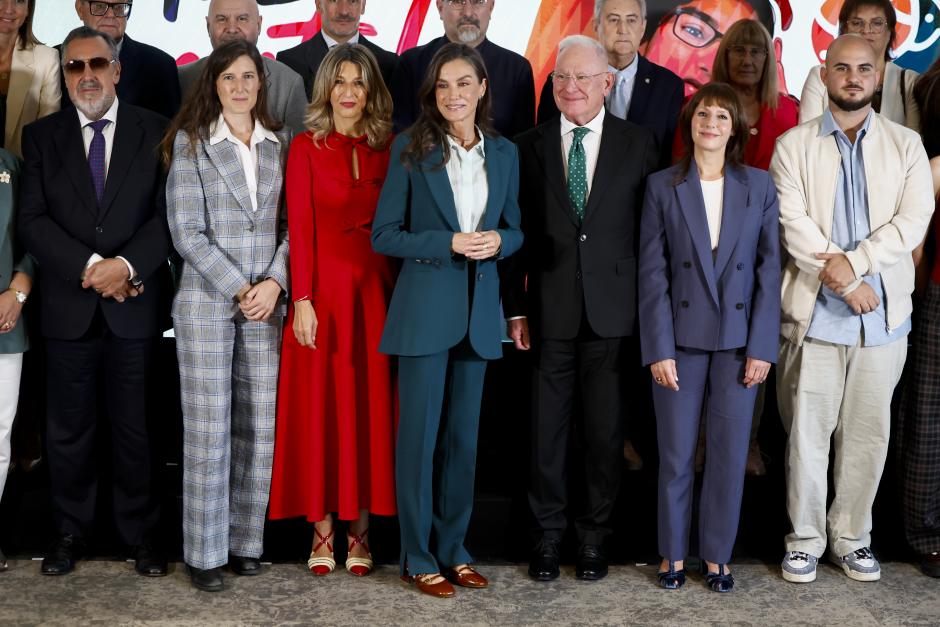 La Reina Letizia y Yolanda Díaz, en el acto del Día Mundial de la Salud Mental